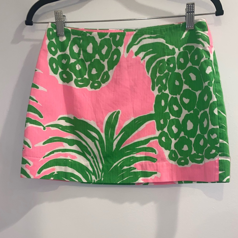 Lilly Pulitzer Pink and Green Mini Skirt - Picture 2 of 13